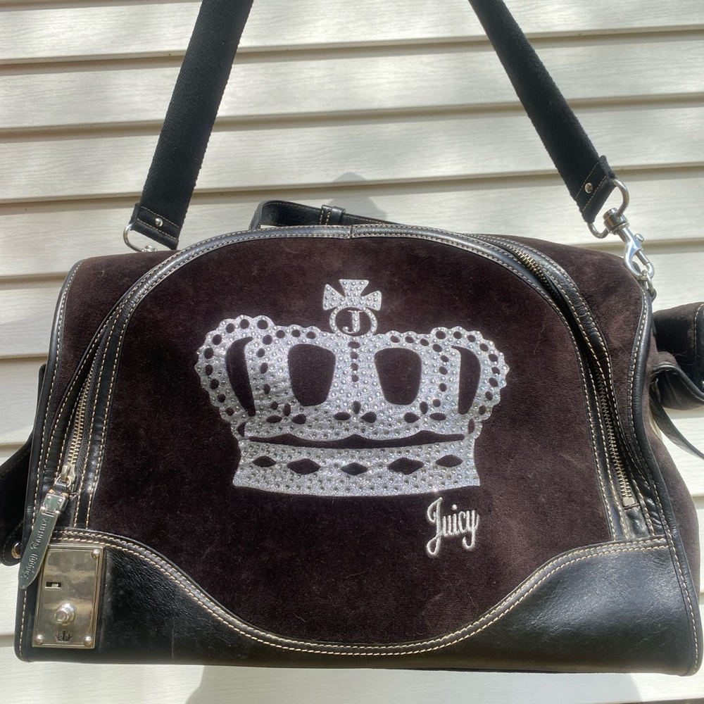 Juicy Couture Black and Silver Crown Bag